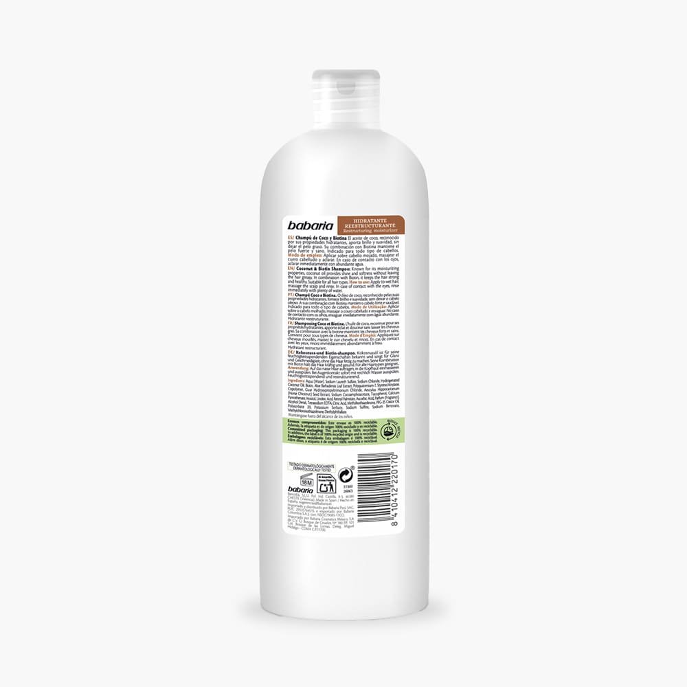 Champú de Coco y Biotina x 700 ml Shampoo - Babaria